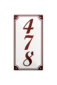 NORLUND HUSNUMMER Emaljeskilte